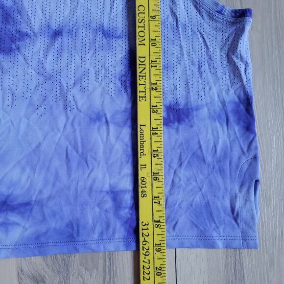 Lululemon Tank Top Train to Be Womens 8 Rain Stripe Marble Dye Charged Indigo - Picture 5 of 6